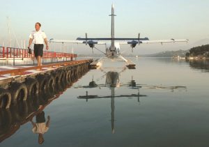 Seaplane at the port