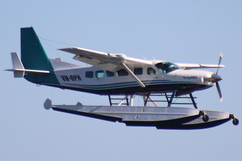Cessna seaplane external view