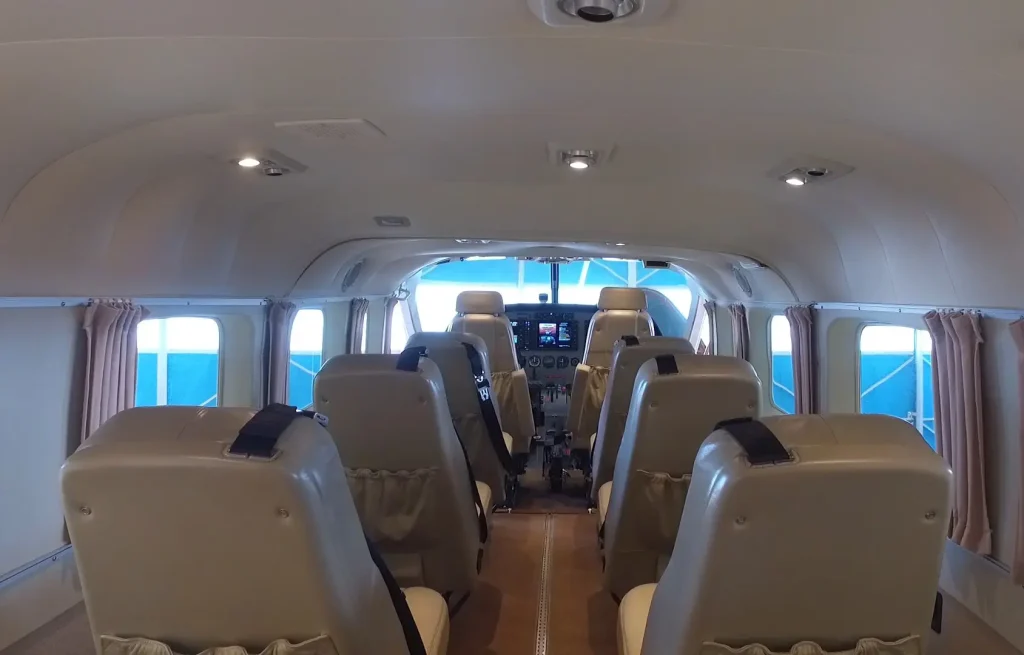 Photo from inside the Cessna Caravan C-208
